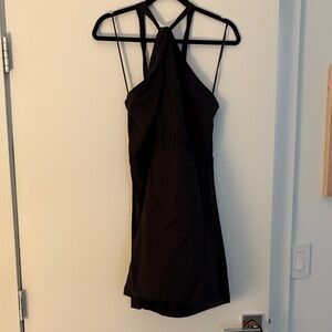 H&M Black Backless Halter Dress